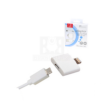 Aerpro Micro USB To Lightning Adaptor With Micro USB 1 Metre Cable